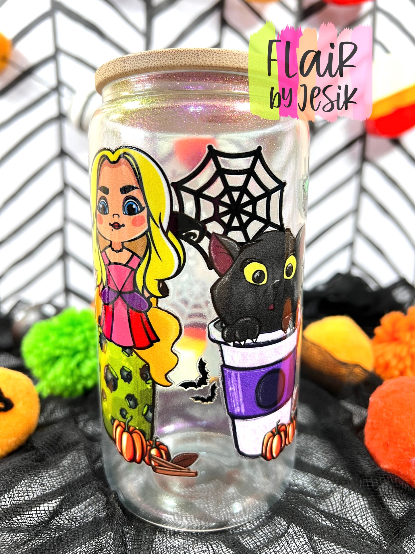 Iridescent 16 oz Hocus Pocus Glass