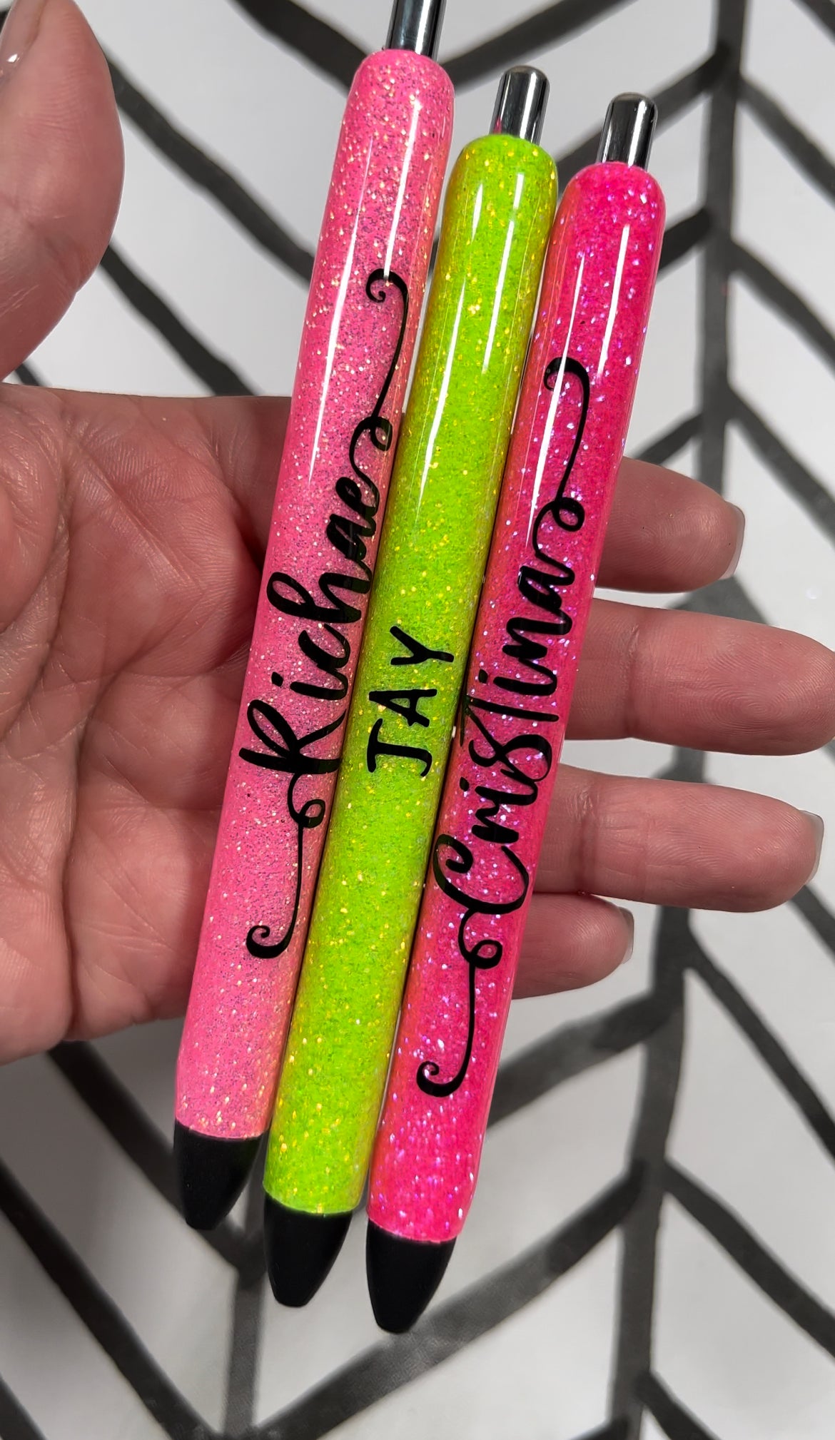 Personalized Glittered Pen