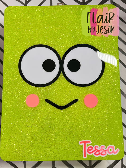 Green Glittered Keroppi Clipboard