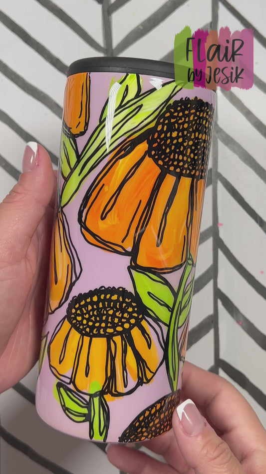 Hand Painted Sunflower Boozie