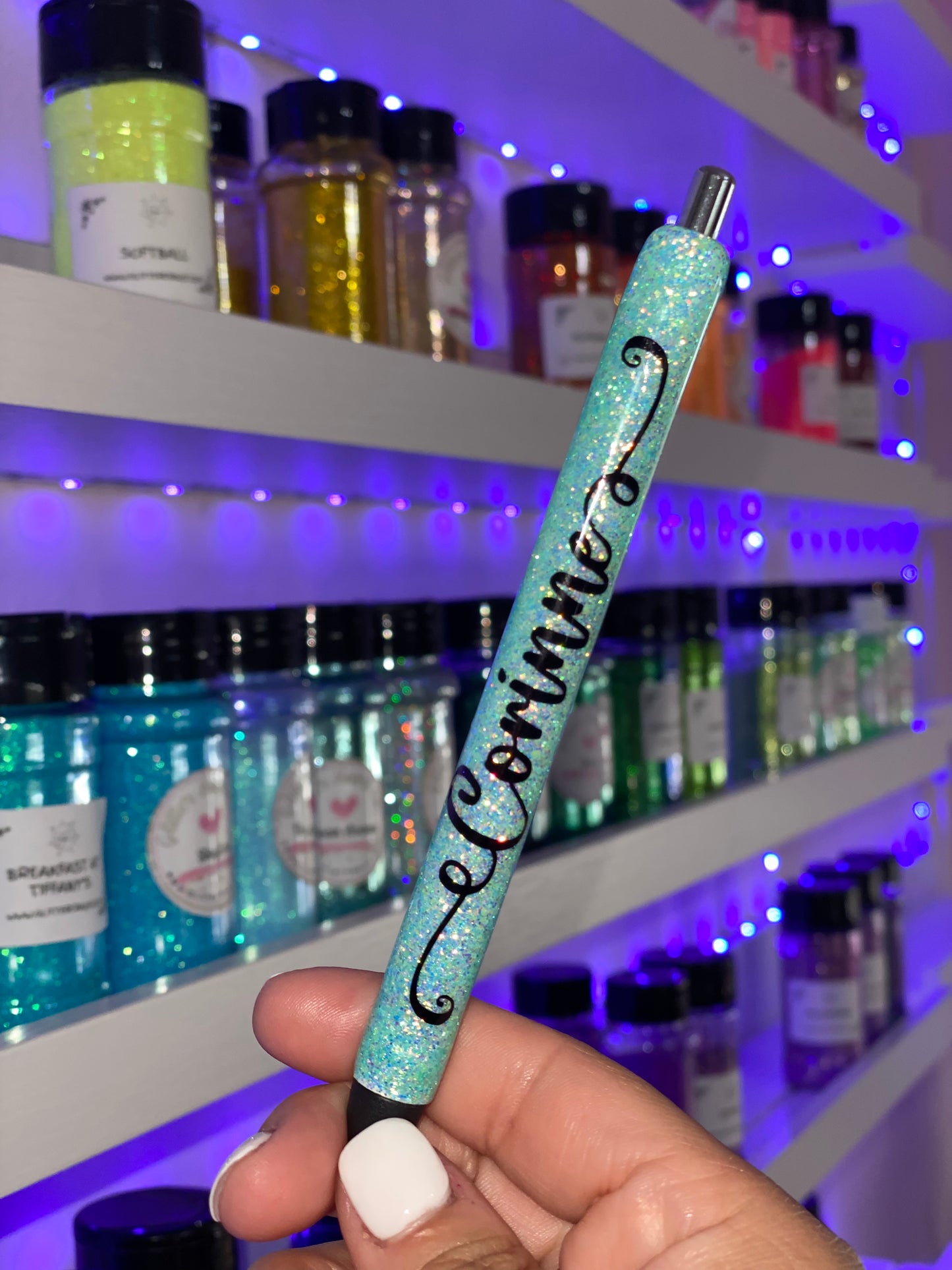 Personalized Glittered Pen